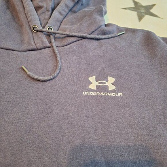 Under Armour UA Women's Dusty Blue Hoodie Sweatshirt Size Small Preowned - Picture 2 of 8